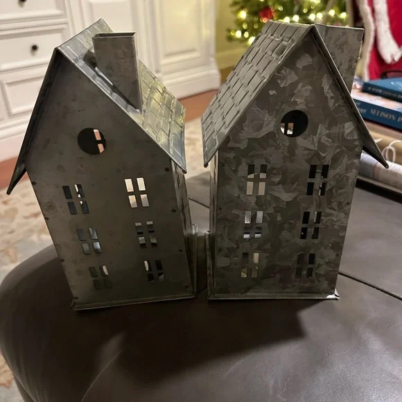 Pottery Barn Galvanized House Candle Holder - Picture 3 of 6